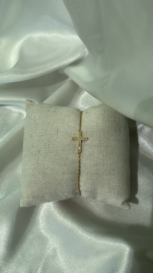 Bracelet Croix doré