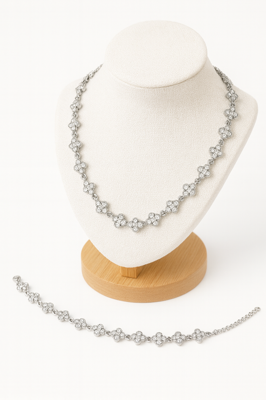 Ensemble diamant argenté