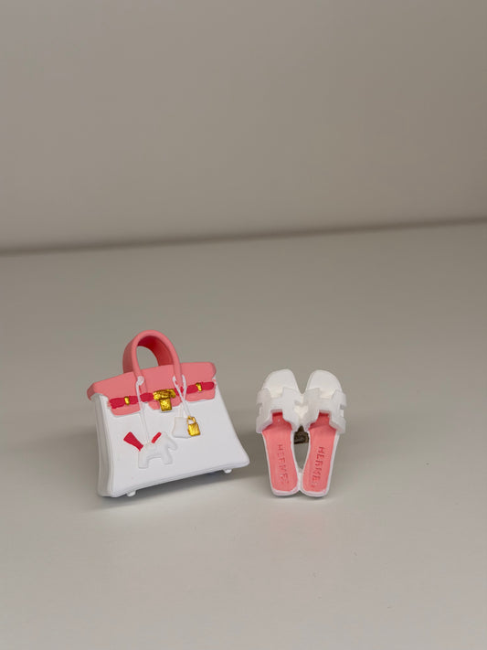 Airmes car rose & blanc